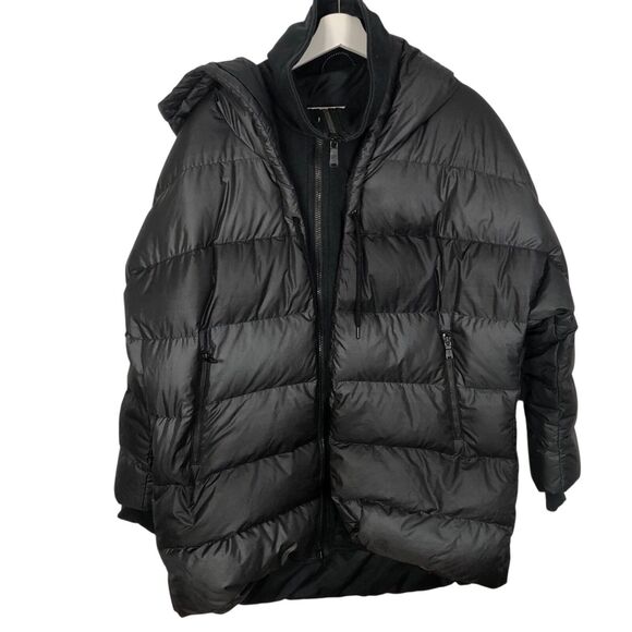 Nike Women XL Uptown 550 Down Cocoon Jacket Charcoal Black Oversize 683928 $320 - Picture 5 of 12